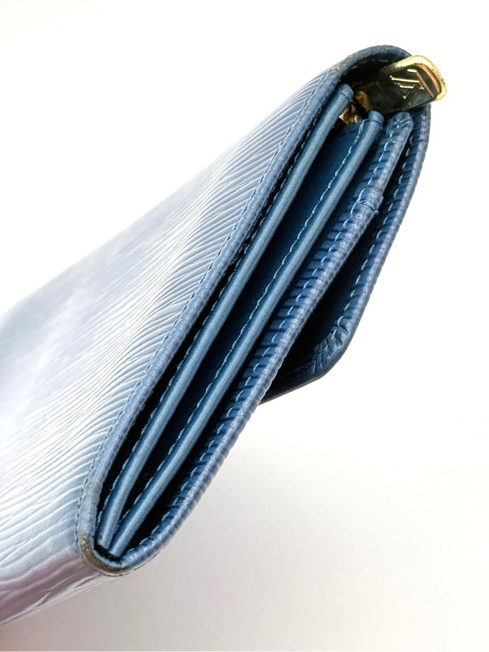 Louis Vuitton Toledo Blue Epi Leather Pochette Portefeuille Long Wallet Vintage